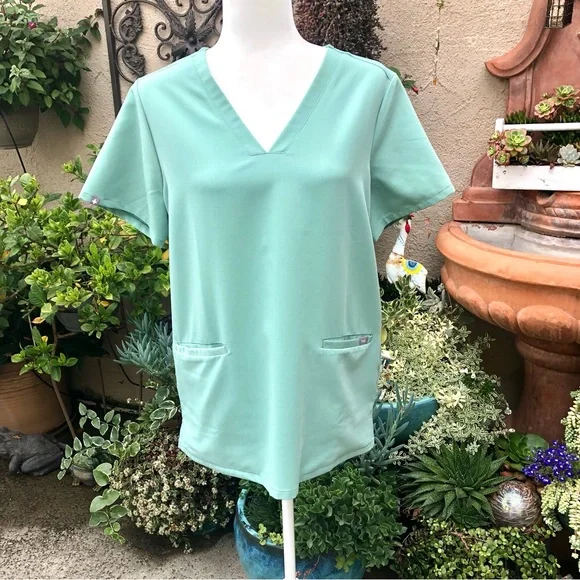 FIGS Limited Edition Jade Scrub Casma Top M/Yola Skinny Pant S - Picture 2 of 16